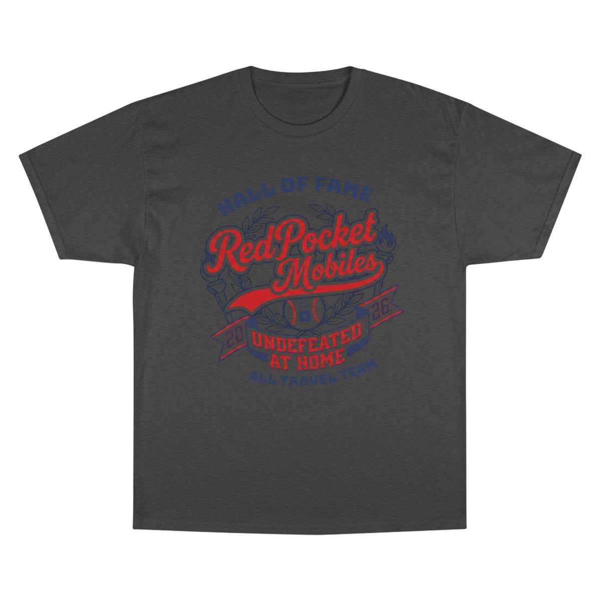 Champion T-Shirt — "Red Pocket Mobiles Undefeated At Home" Hall Of Fame Commemorative T-Shirt