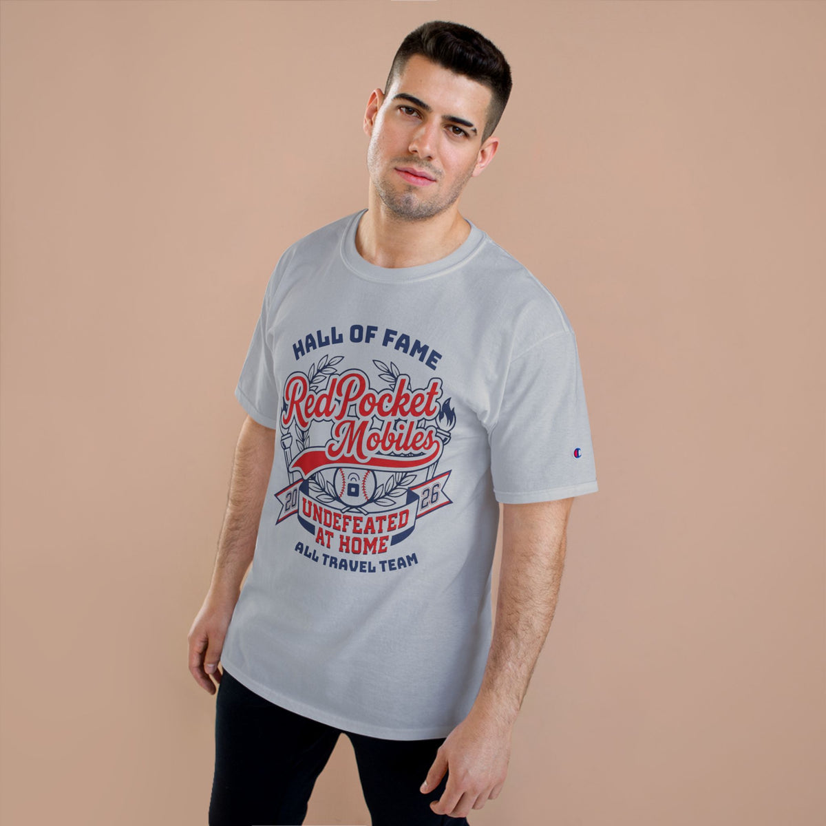 Champion T-Shirt — "Red Pocket Mobiles Undefeated At Home" Hall Of Fame Commemorative T-Shirt