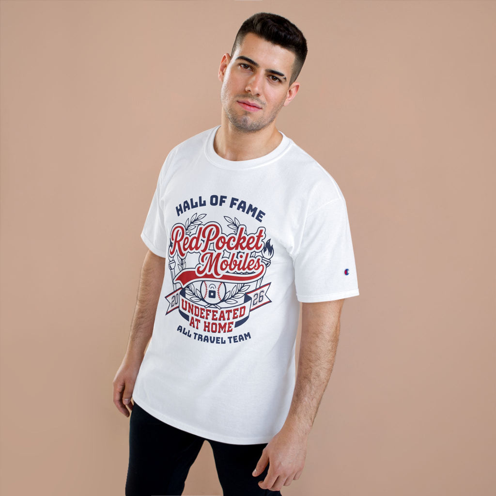 Champion T-Shirt — "Red Pocket Mobiles Undefeated At Home" Hall Of Fame Commemorative T-Shirt