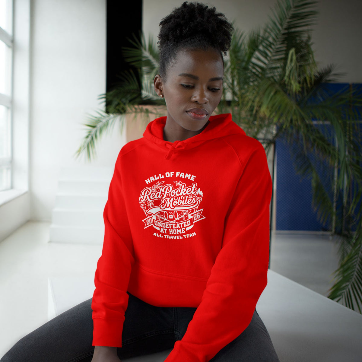 "Red Pocket Mobiles Undefeated At Home" Hall Of Fame Commemorative Hoodie