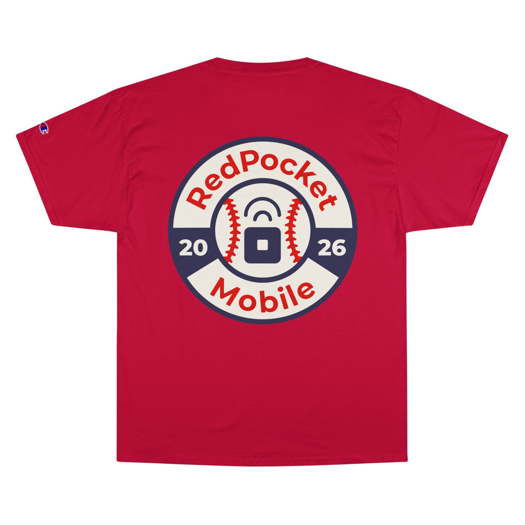 Champion T-Shirt — "Red Pocket Mobiles Undefeated At Home" Hall Of Fame Commemorative T-Shirt (Alt Logo)