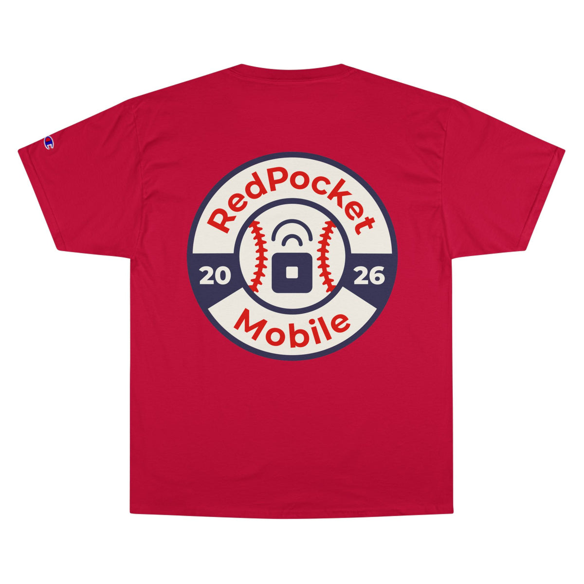 Champion T-Shirt — "Red Pocket Mobiles Undefeated At Home" Hall Of Fame Commemorative T-Shirt (Alt Logo)