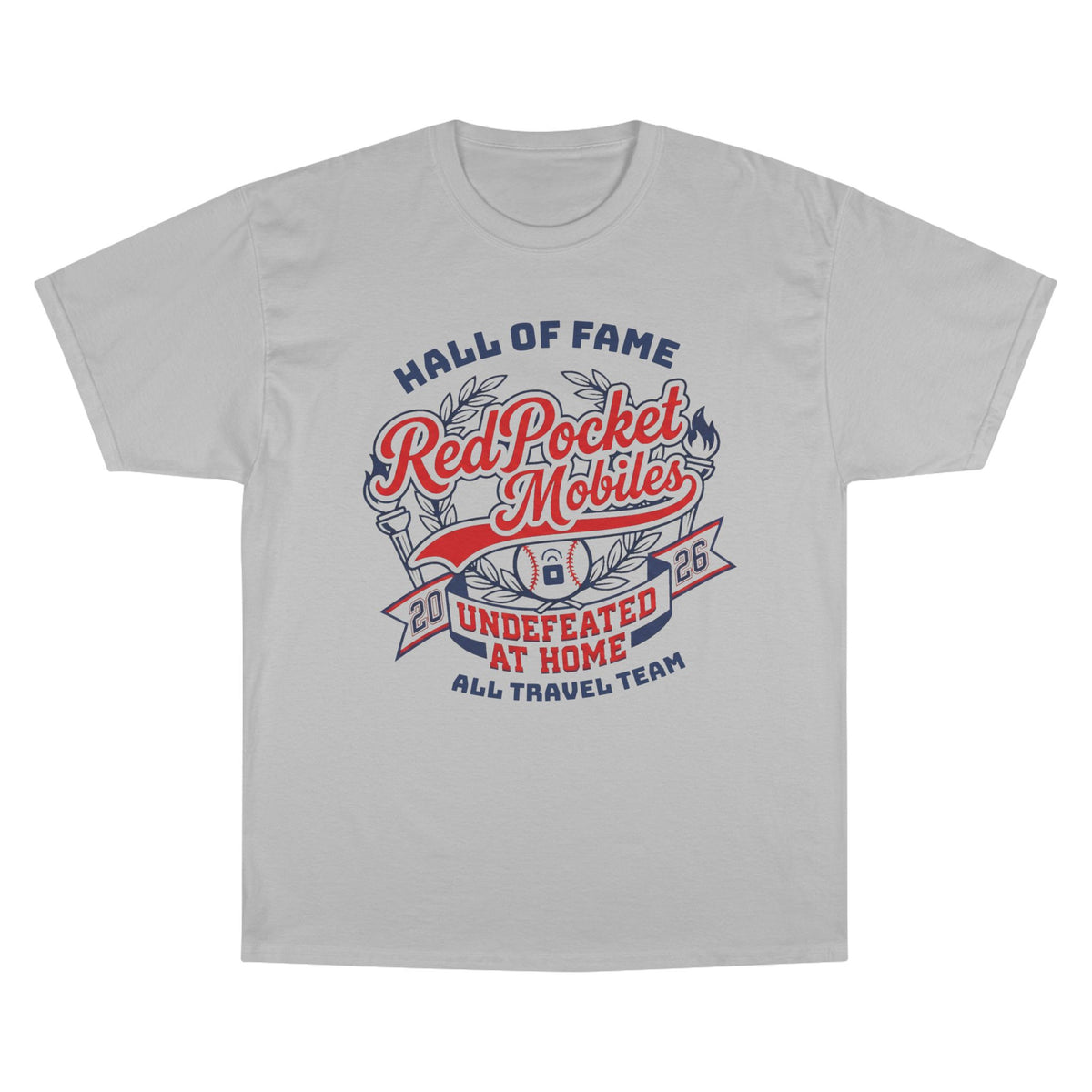 Champion T-Shirt — "Red Pocket Mobiles Undefeated At Home" Hall Of Fame Commemorative T-Shirt